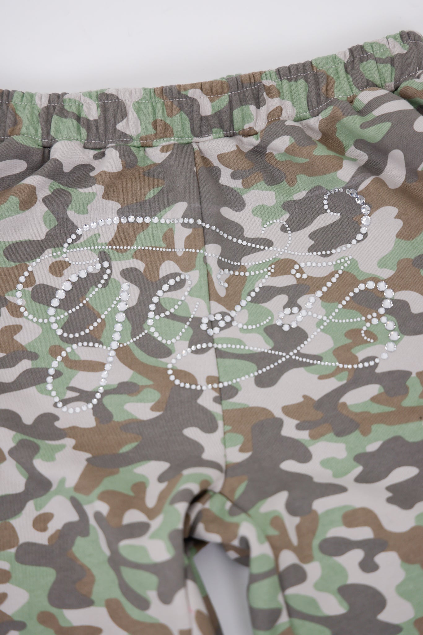 RHINESTONE CAMO SWEAT SET UP